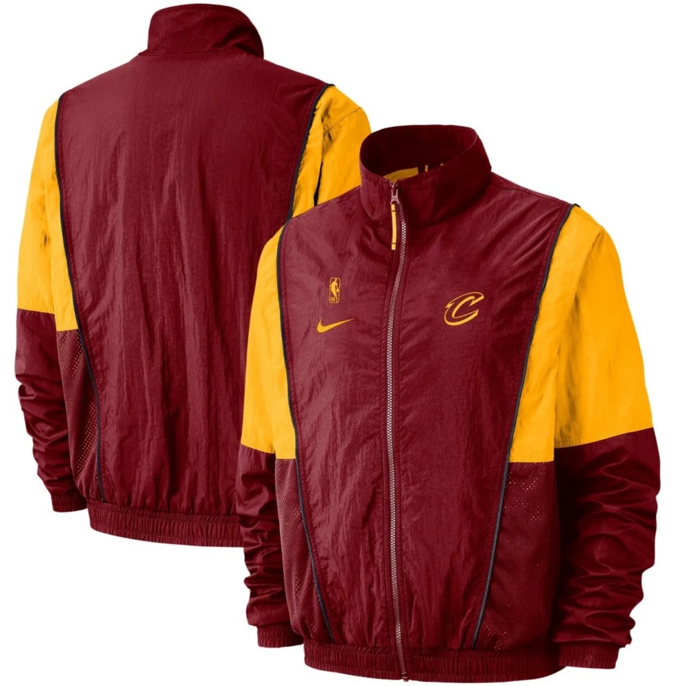 Nike Cleveland Cavaliers Windbreaker Jacket Team Red AV6705-677 Mens sz Medium